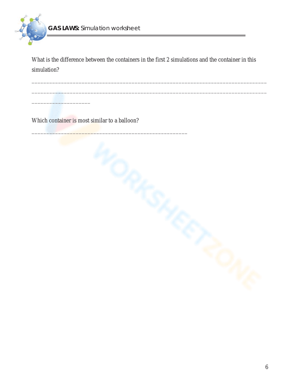 Advanced Charles's Law Worksheet - Page 6