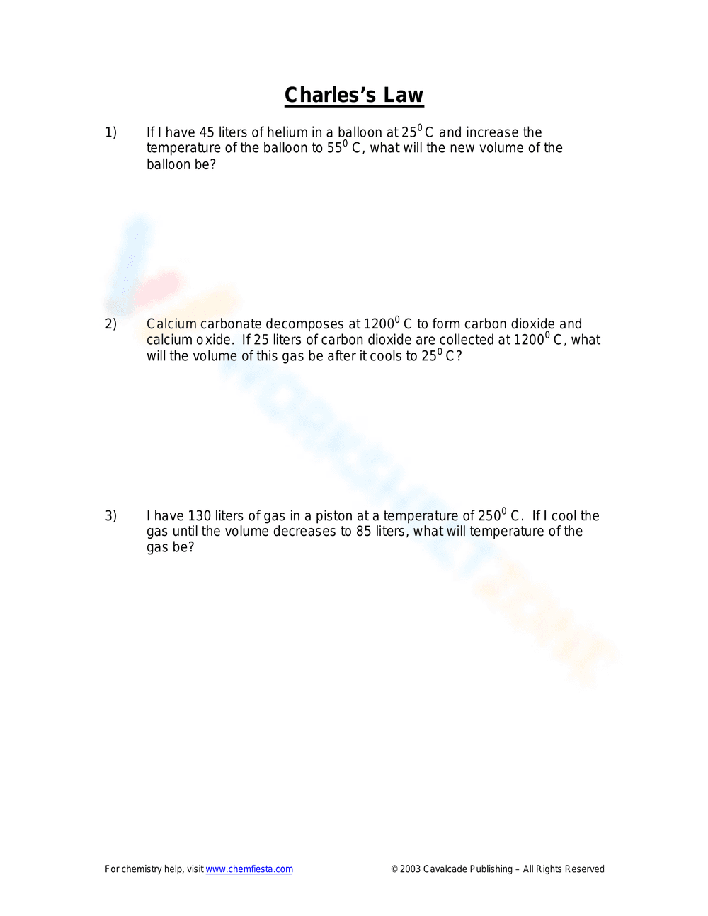 Applying Charles's Law - Page 1