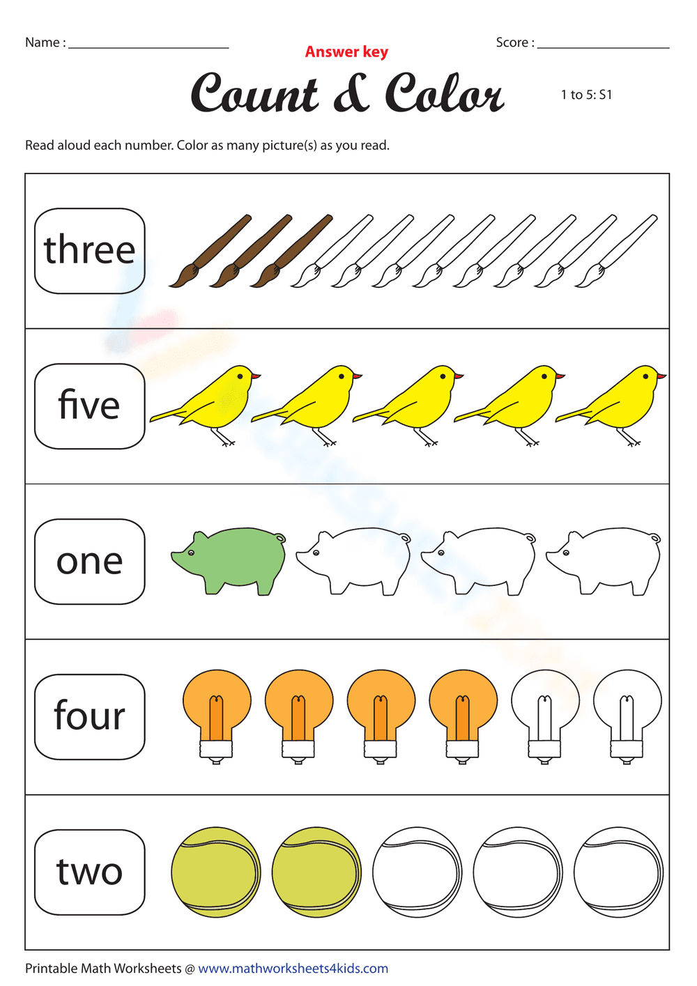 Count and Color Activity - Page 2