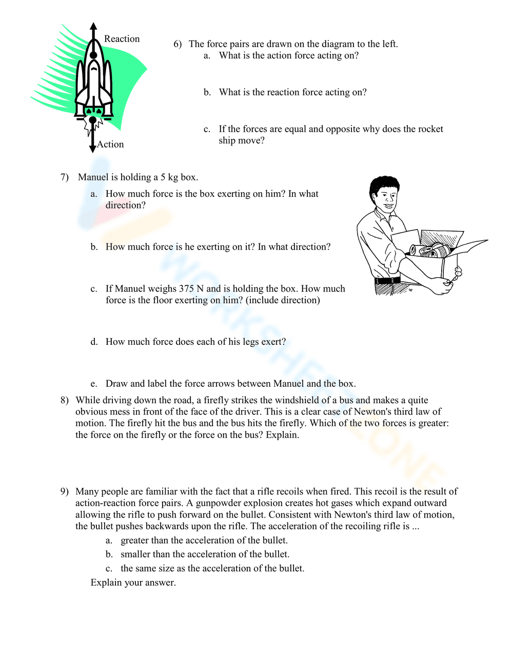 Updated Newton's Laws of Motion Worksheet - Page 10
