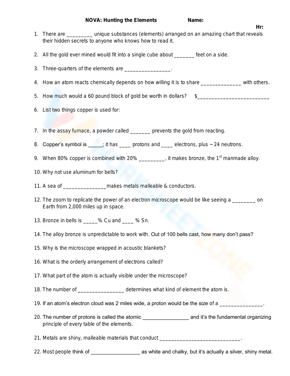 NOVA: Hunting the Elements - Page 1