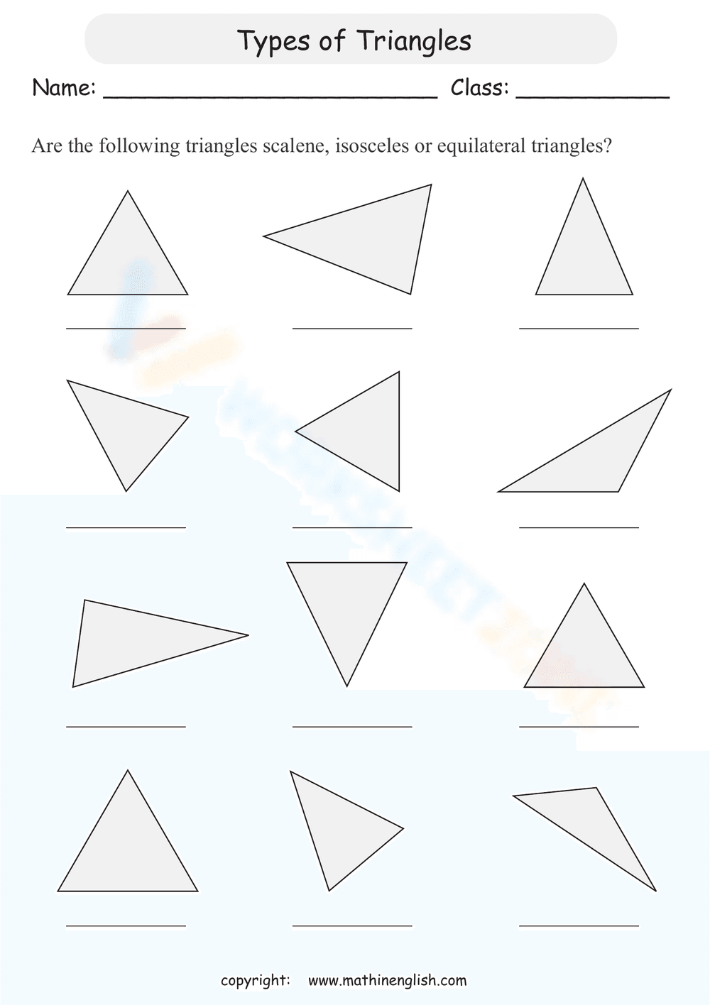 Exploring Types of Triangles: Geometry Fun - Page 1