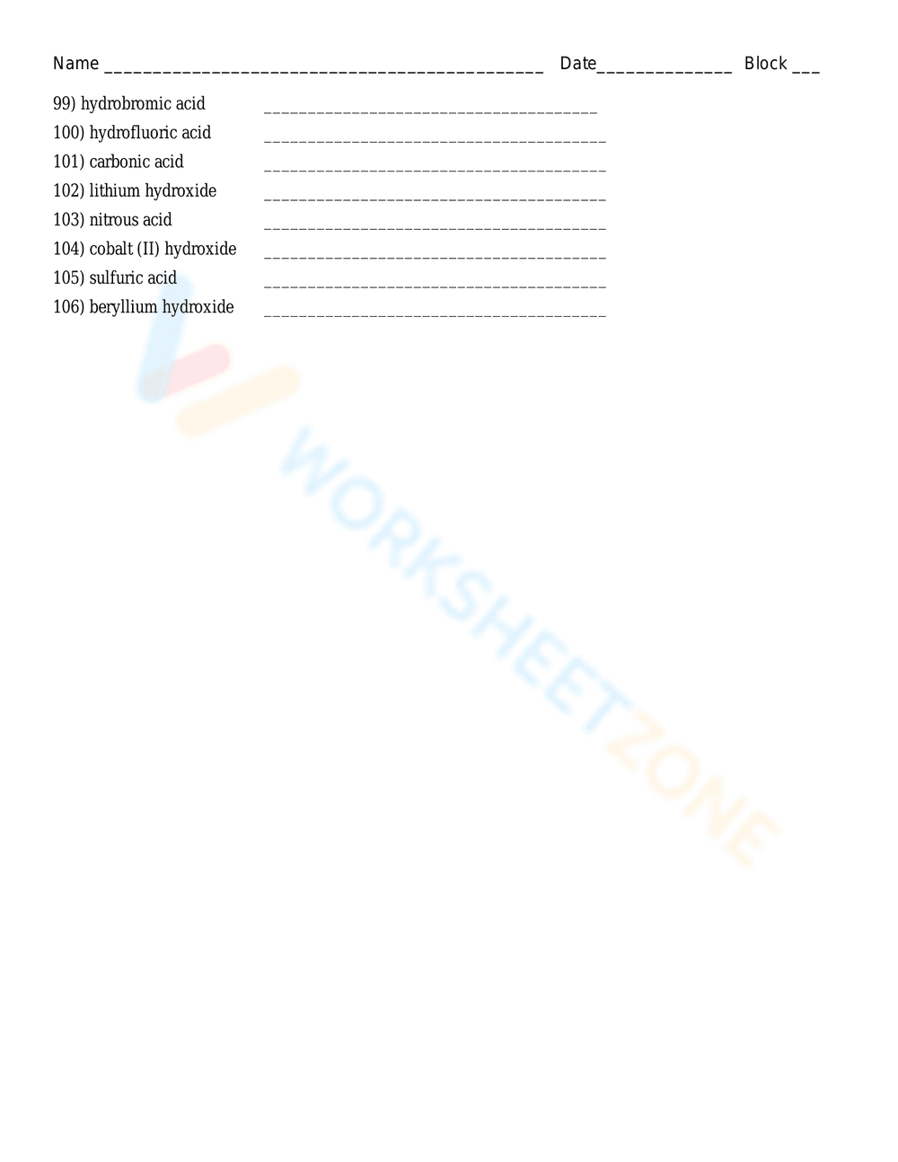 Naming Compounds Test Review: Chemistry Practice - Page 5