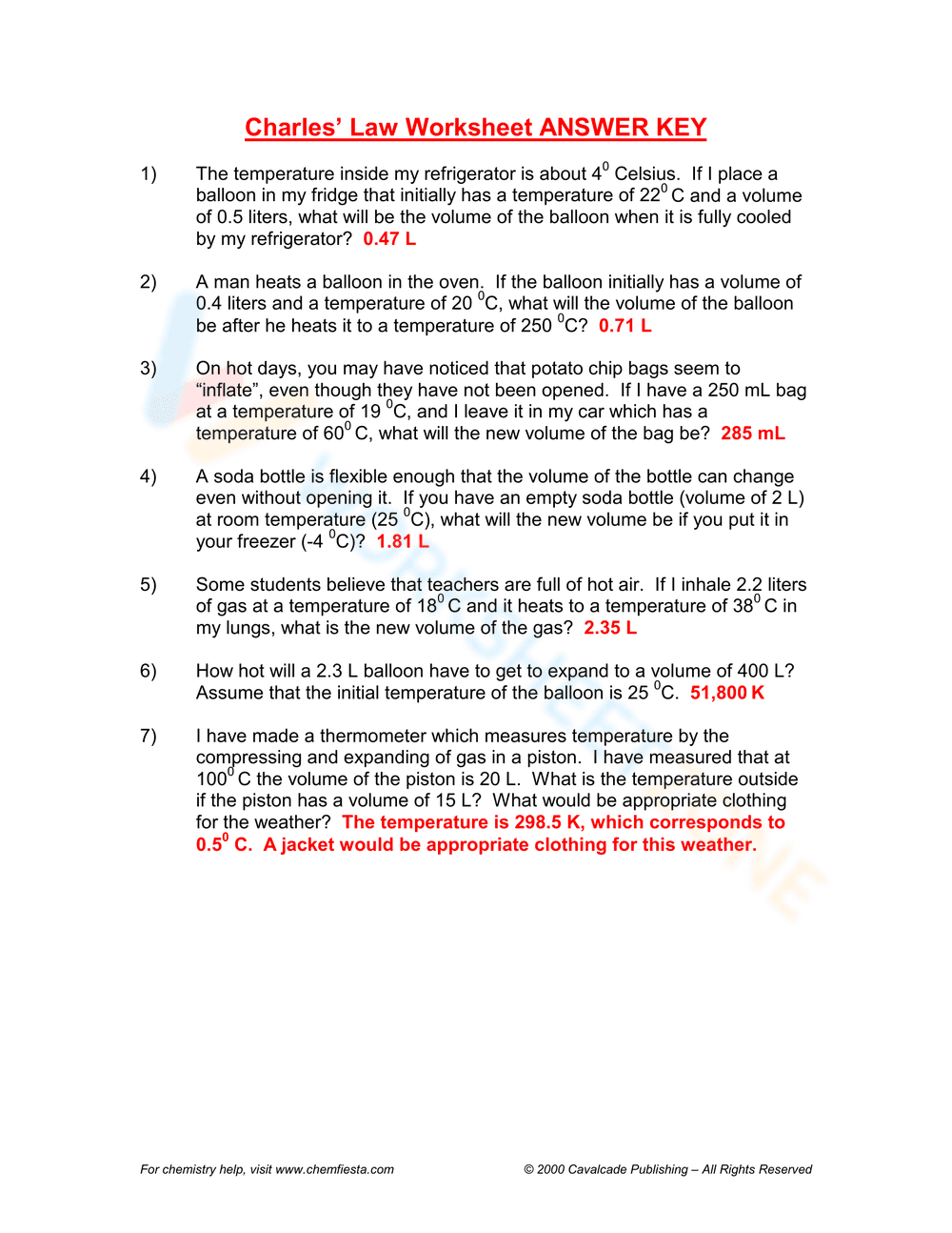 Charles's Law: Updated Chemistry Gas Laws - Page 3