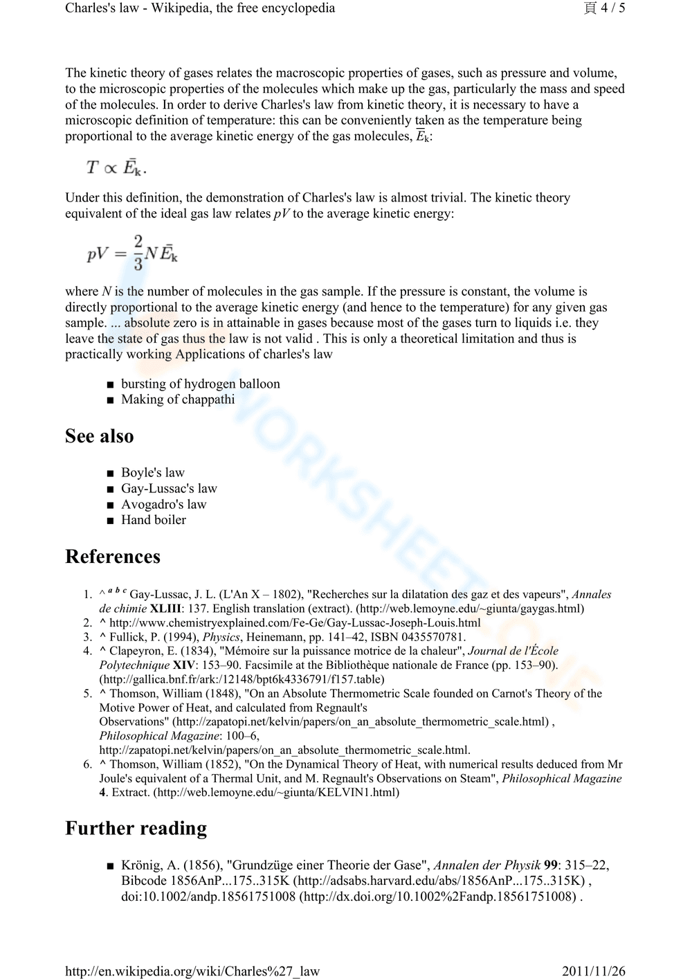 Charles' Law Practice Problems - Page 4