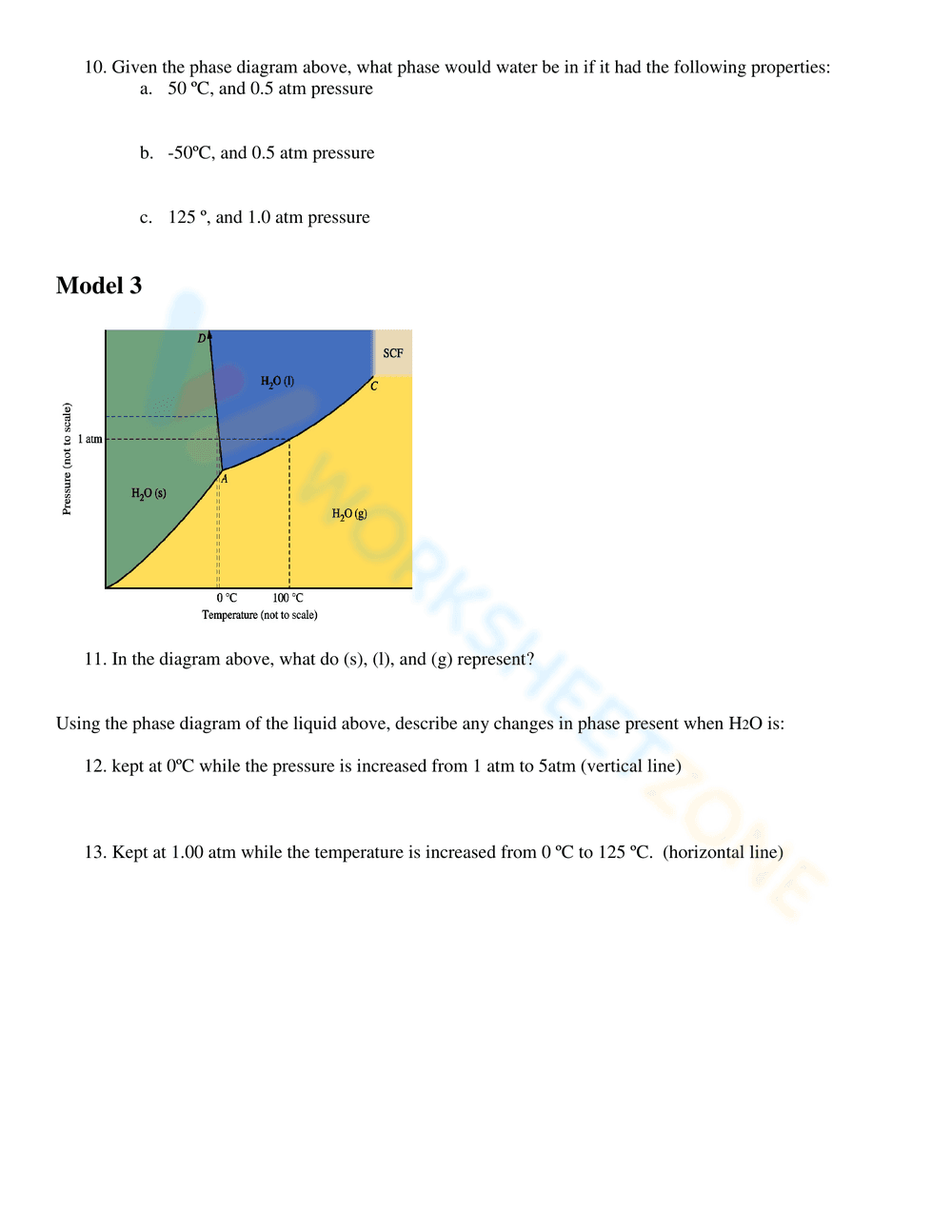 Phase Diagram POGIL Worksheet - Page 3