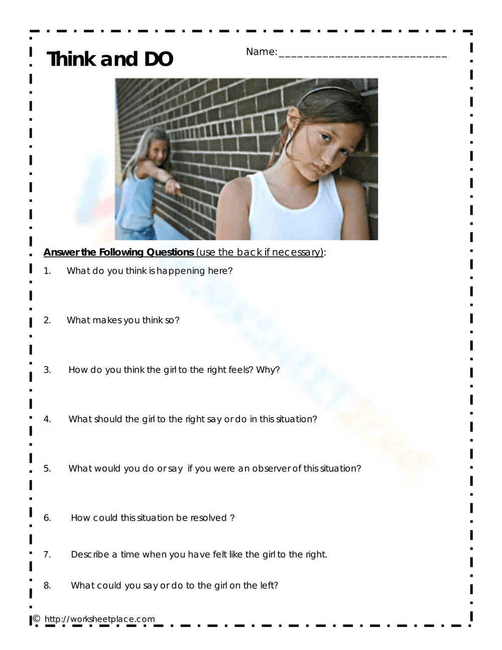 Think and Do Worksheet 2: Enhance Critical Thinking Skills - Page 1