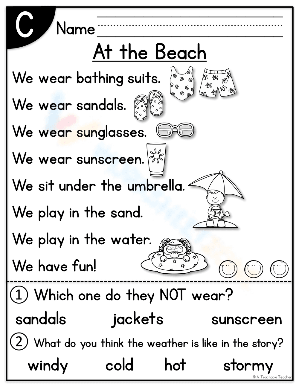 At the beach - Page 1