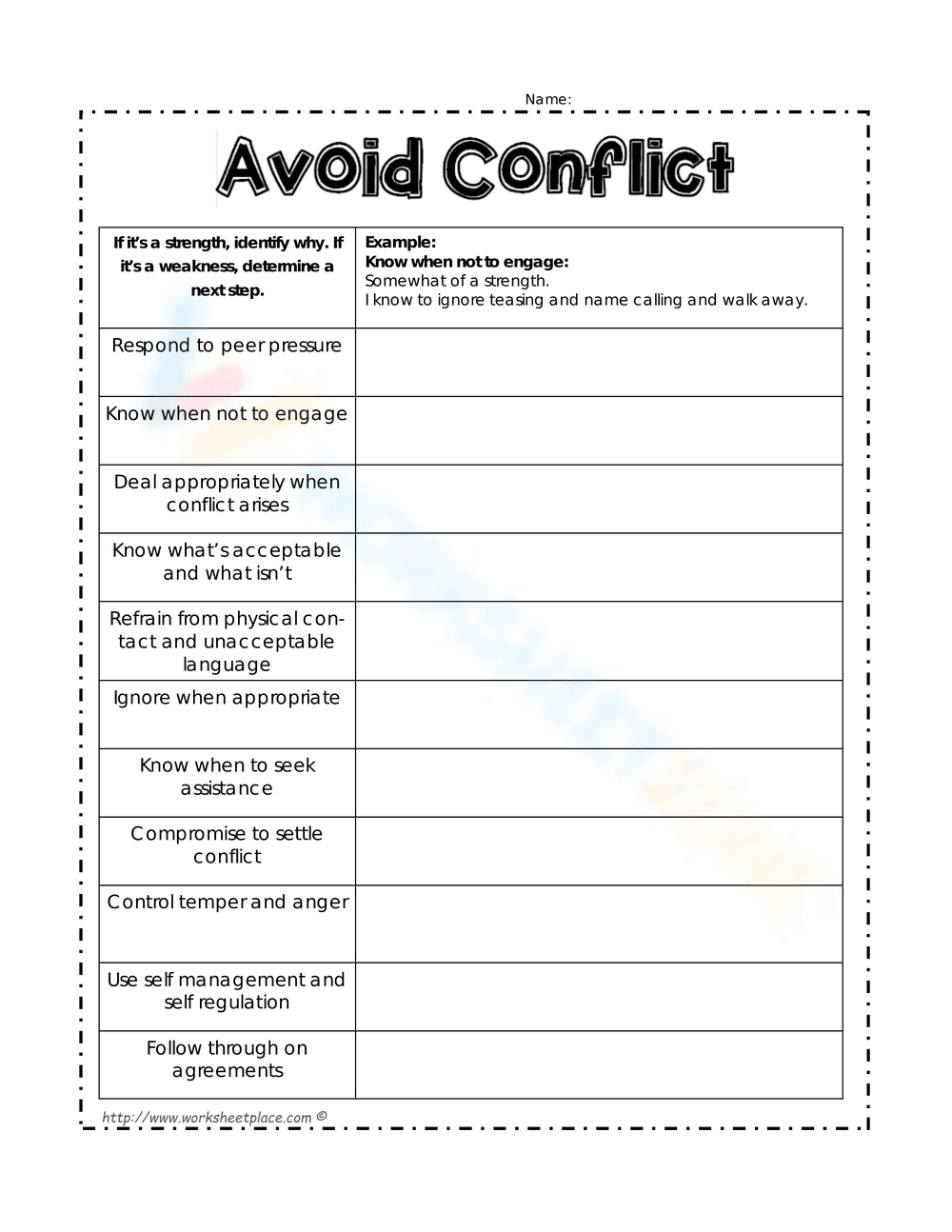 Avoid conflict - Page 1