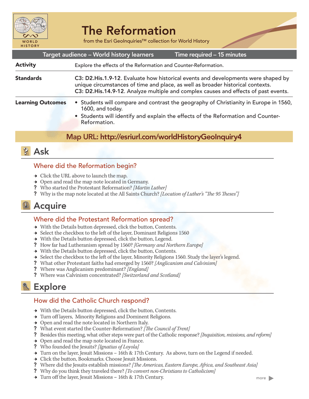 Causes & Consequences: Protestant Reformation - Page 1