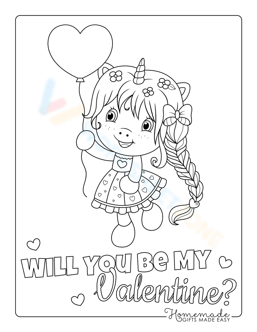 Cartoon girl and balloon - Page 1