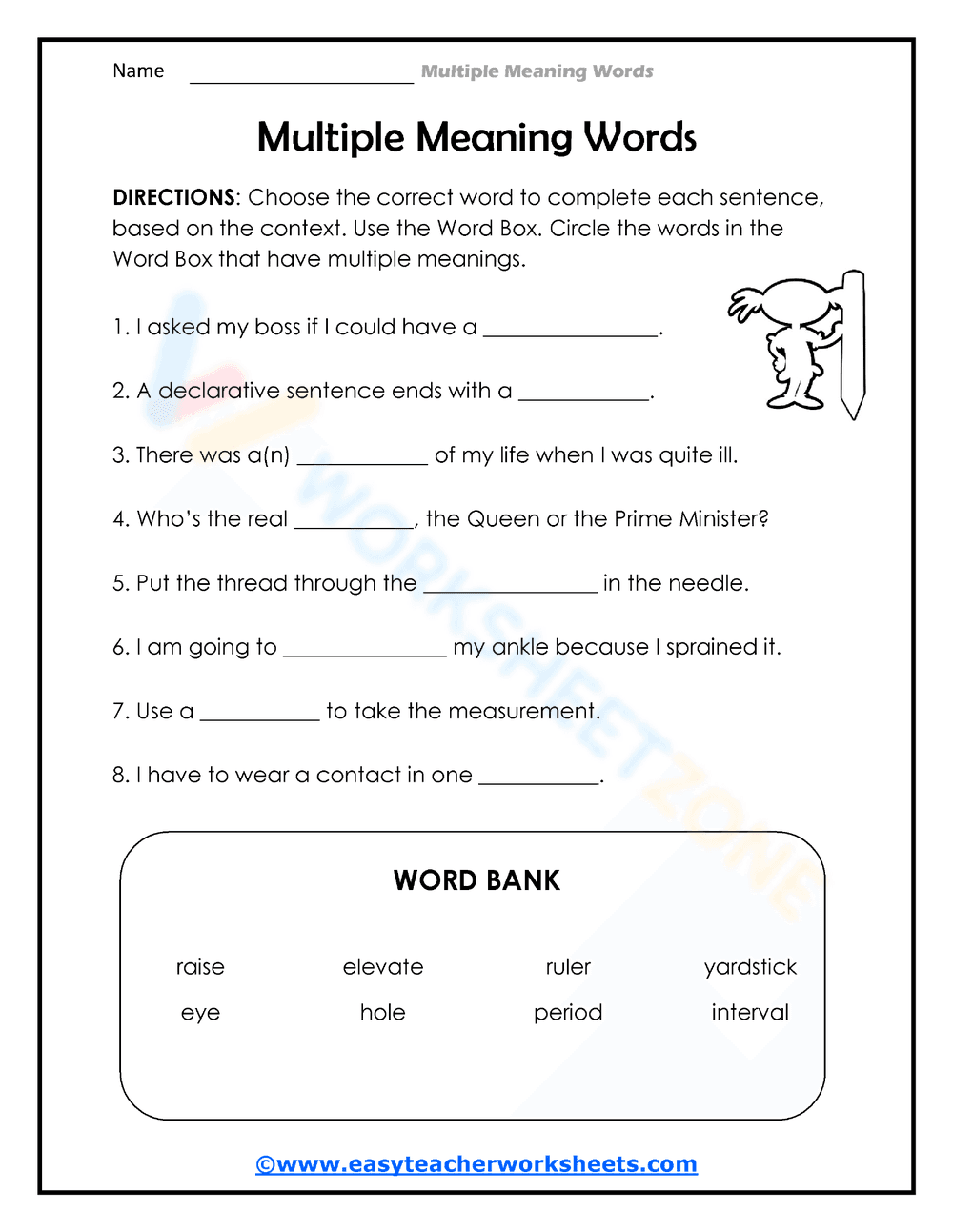 Sentence with multiple words 3 - Page 1