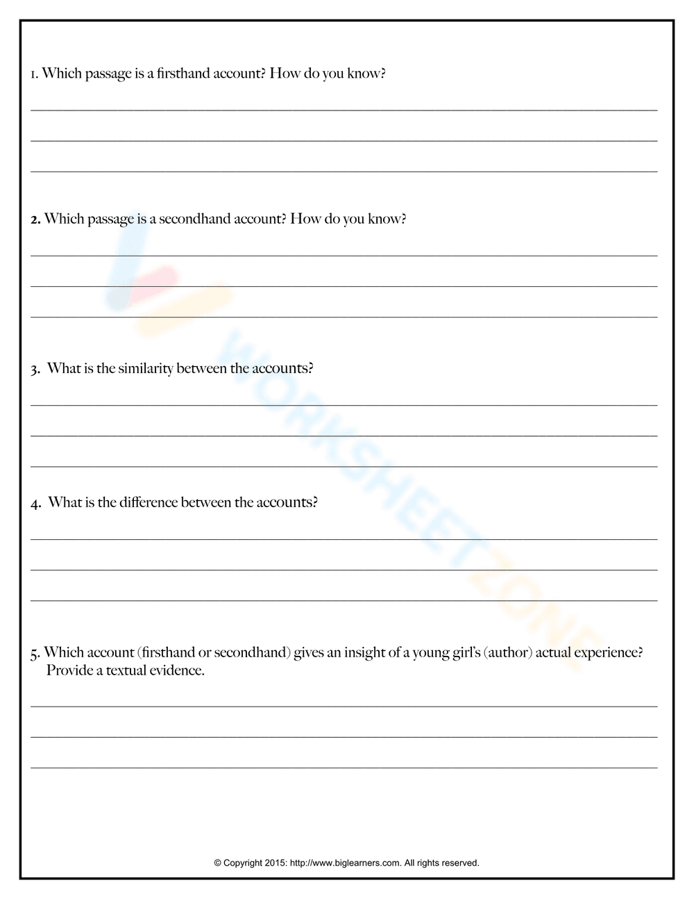 Comparing Firsthand and Secondhand Accounts - Page 2