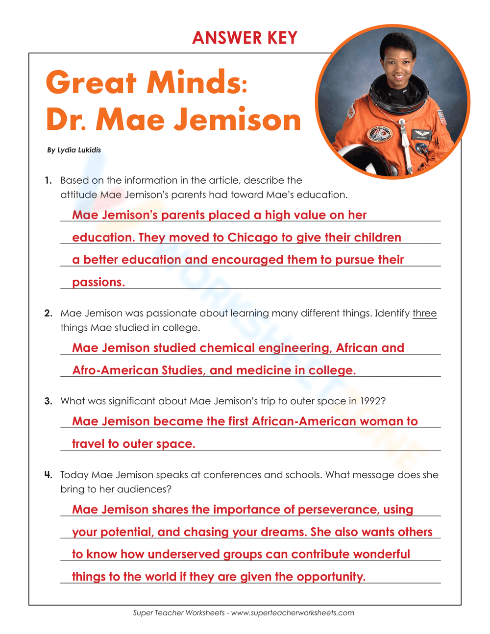 Great Minds: Dr. Mae Jemison - Page 5