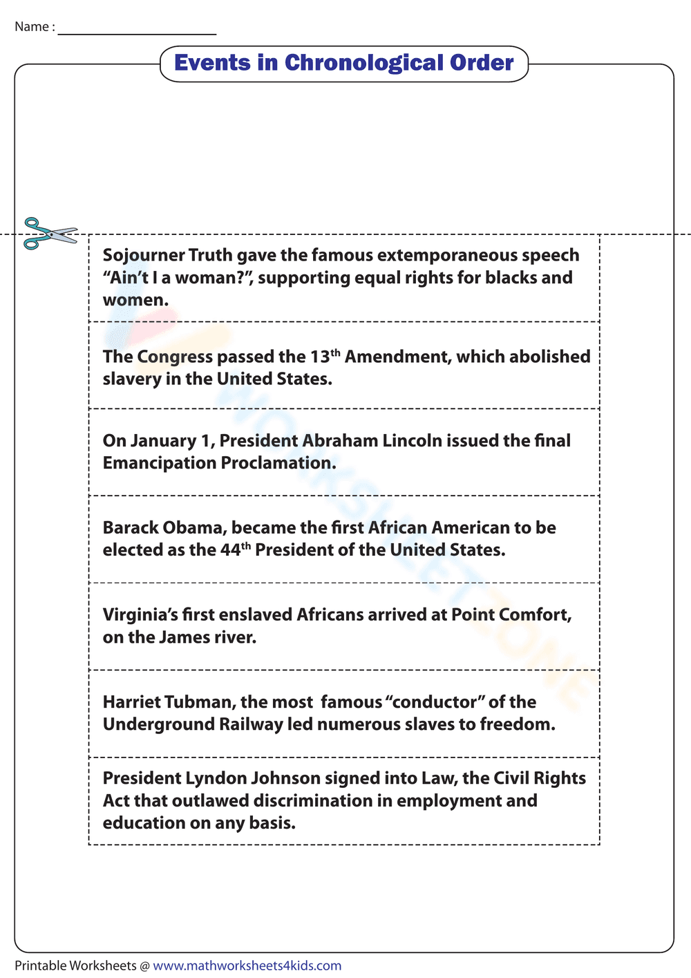 Events in Chronological Order - Page 2