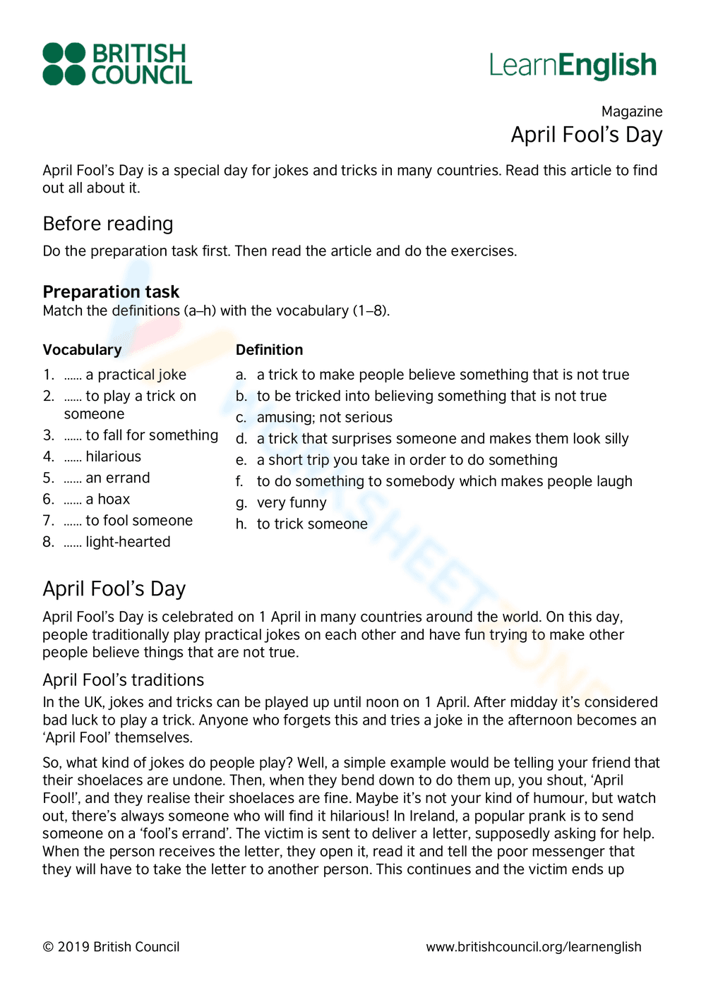 April Fool's Day excercises - Page 1