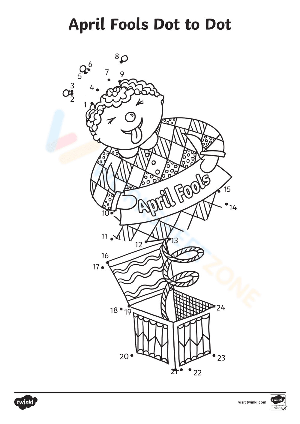 April Fools' Day Dot-to-Dot Fun - Page 1