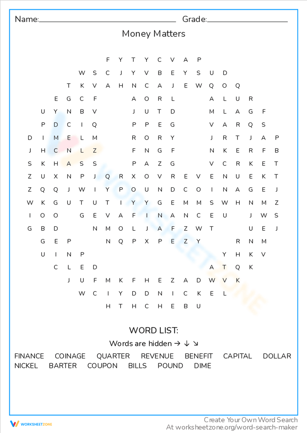 Money Matters - Page 1