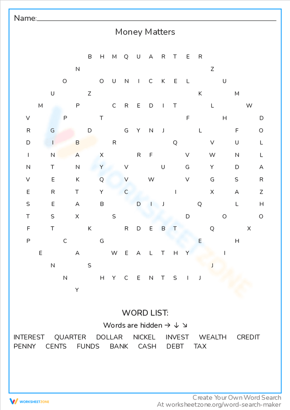 Money Matters - Page 1