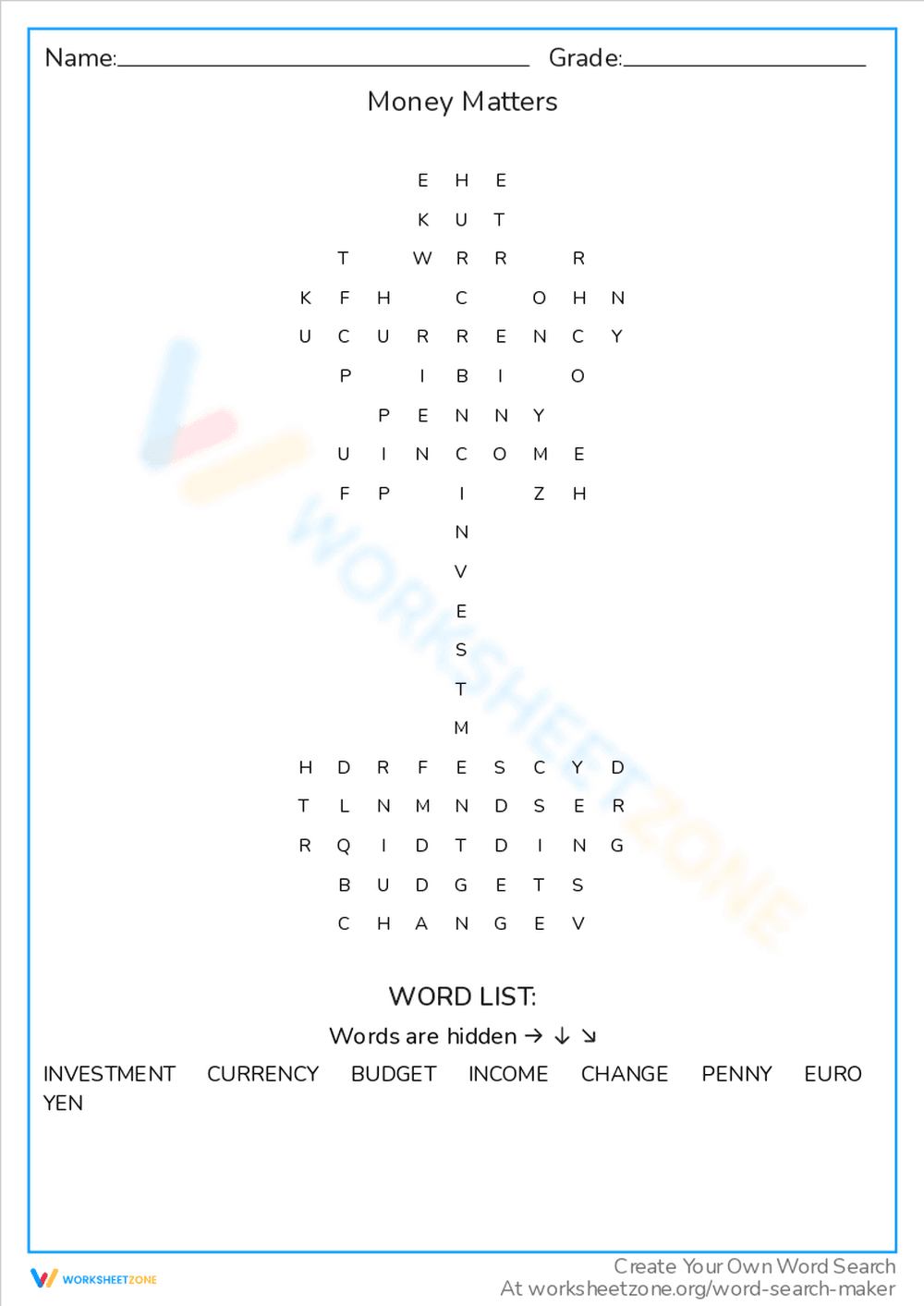 Money Matters - Page 1