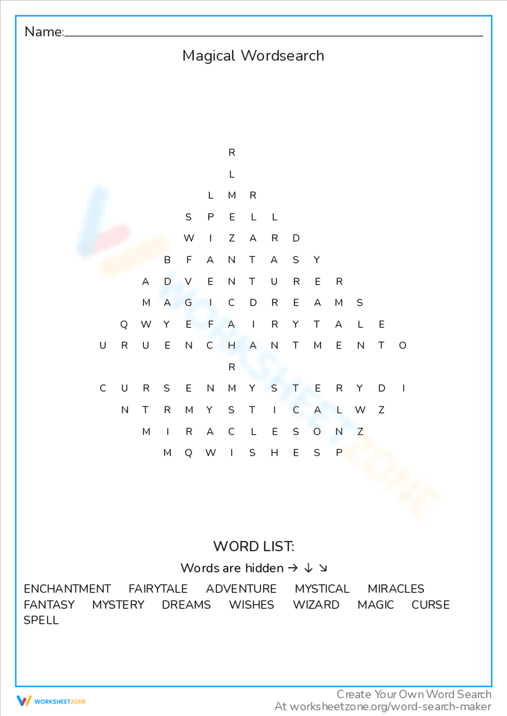 Magical Word Search: Uncover Enchanting Terms - Page 1