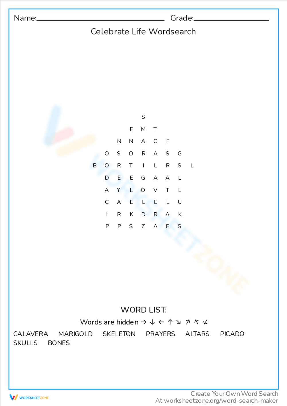 Celebrate Life Word Search: A Positive Reflection - Page 1