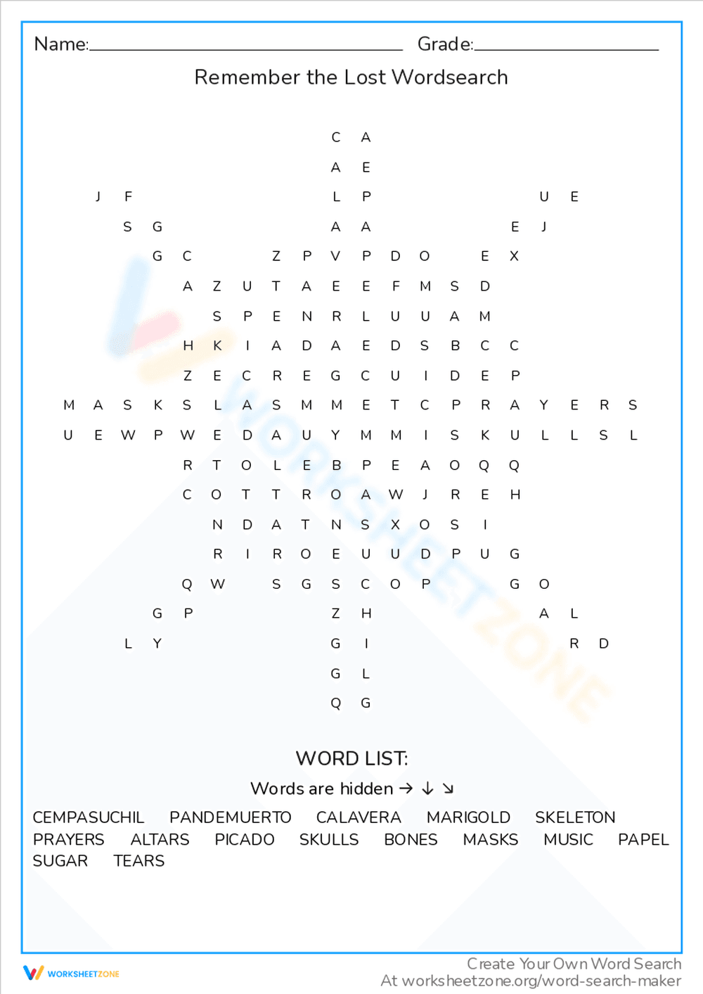 Remember the Lost Word Search: Honoring Memories - Page 1