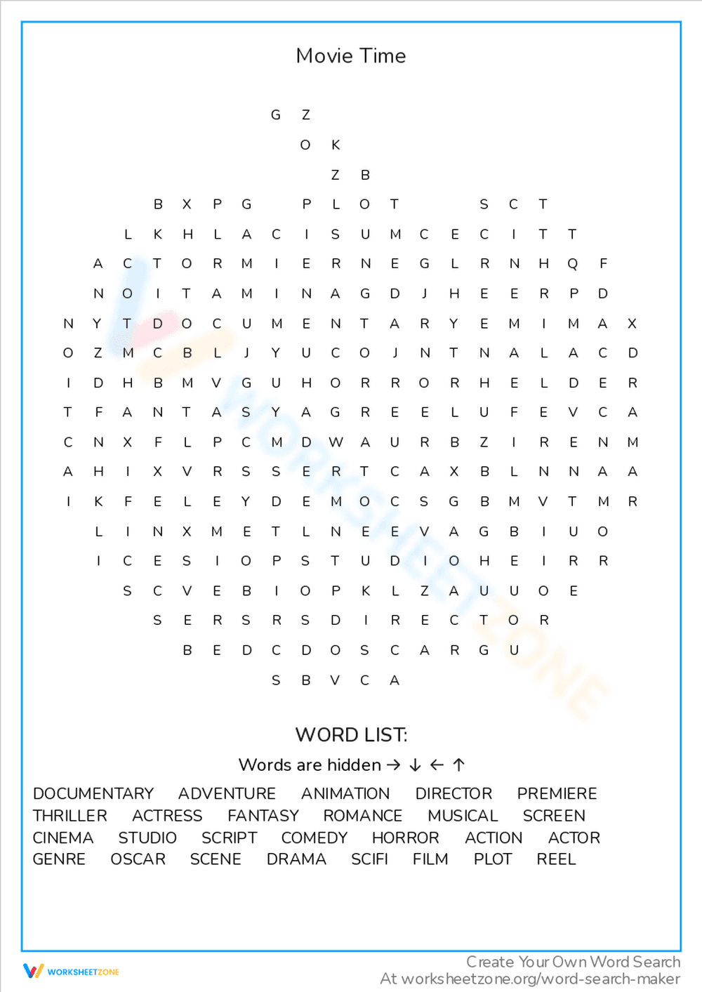 Enjoy Movie Time Activity - Page 1