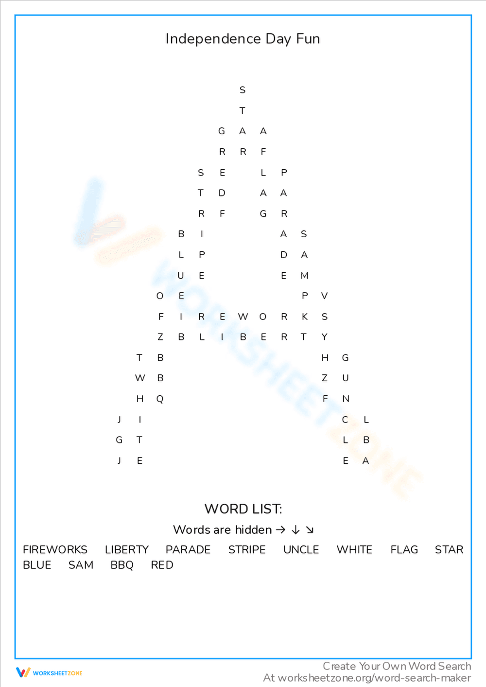 Independence Day Fun: Engaging Holiday Worksheet - Page 1
