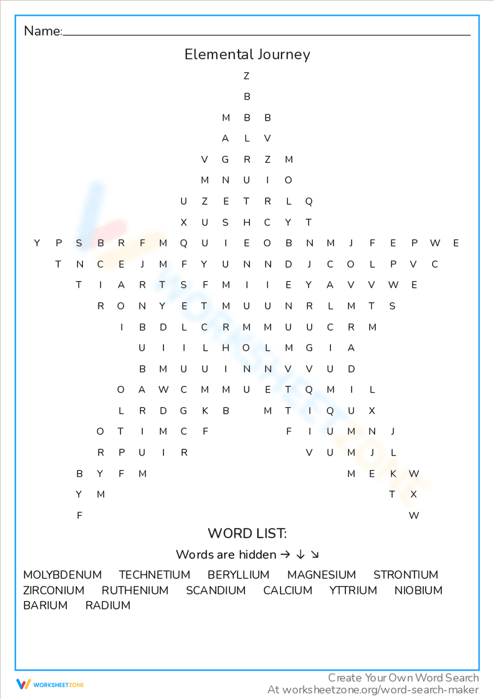Elemental Journey: Word Search Adventure - Page 1