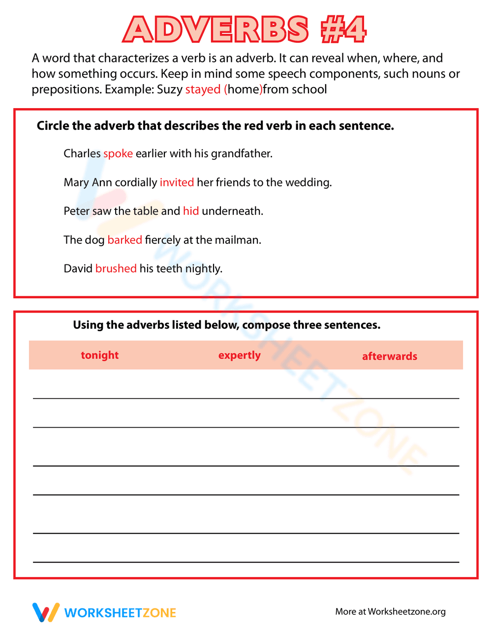 Grammar: Adverbs #4 - Page 1
