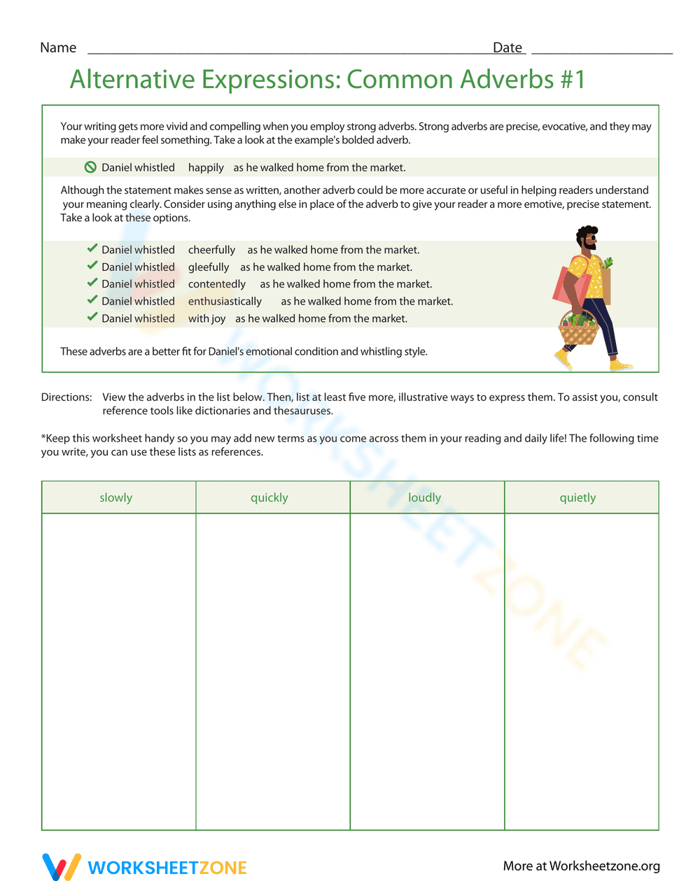 Common Adverbs Worksheet I - Page 1