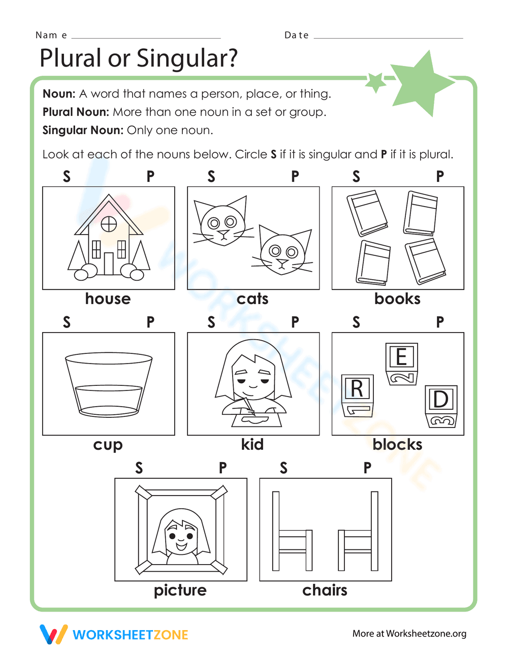 Plural or Singular Nouns - Page 1