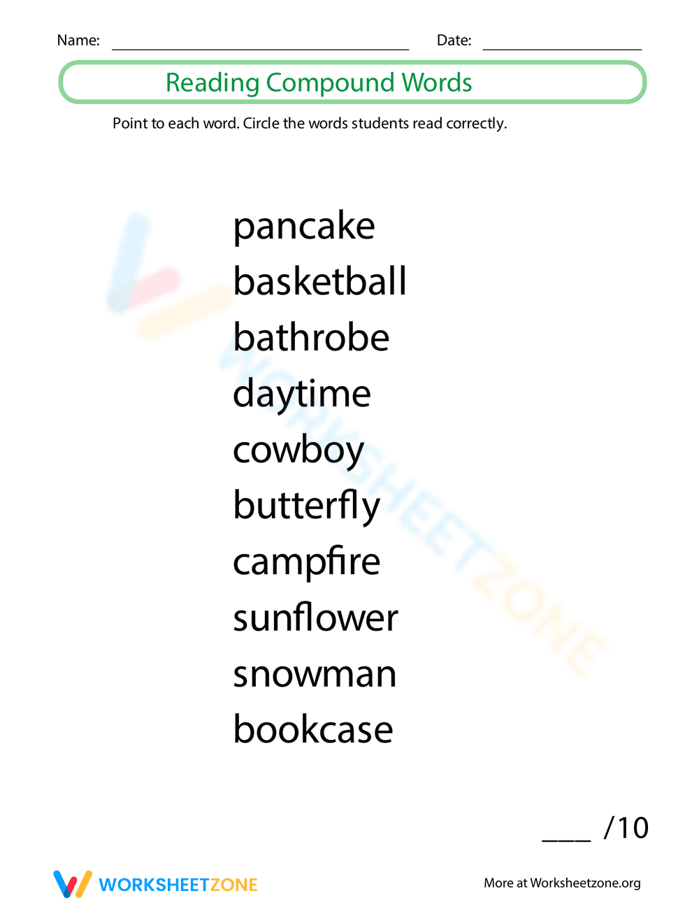 Reading Fun: Identifying Compound Words in Context - Page 1