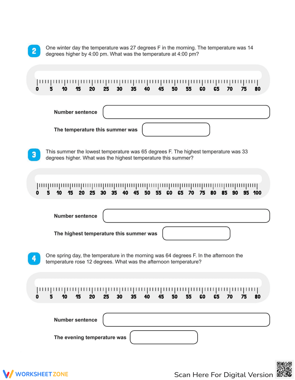 Thermometer Addition Worksheet - Page 2