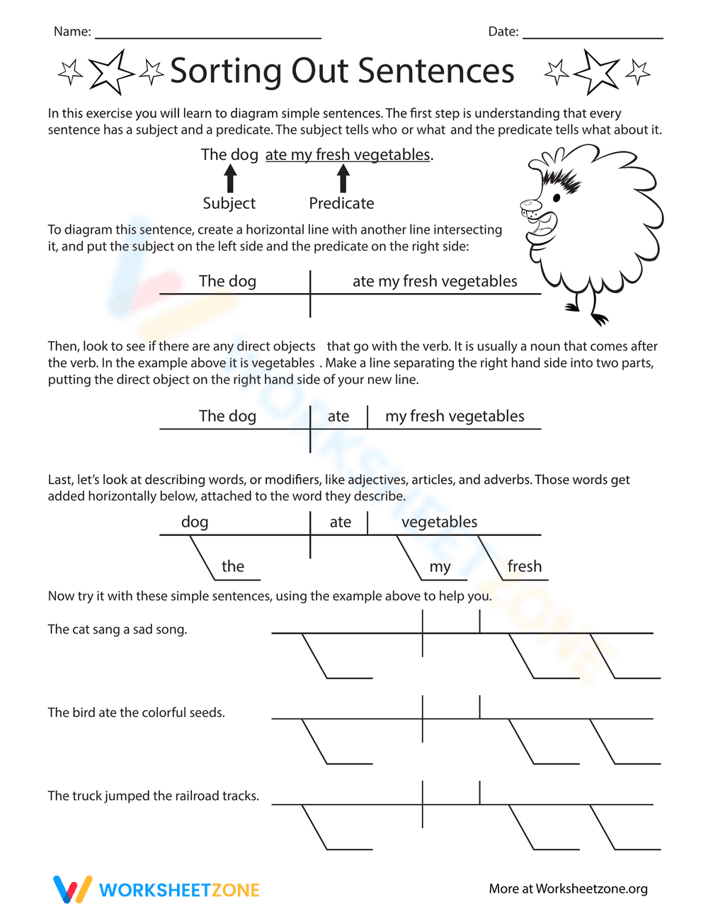Sorting Out Sentences Practice - Page 1