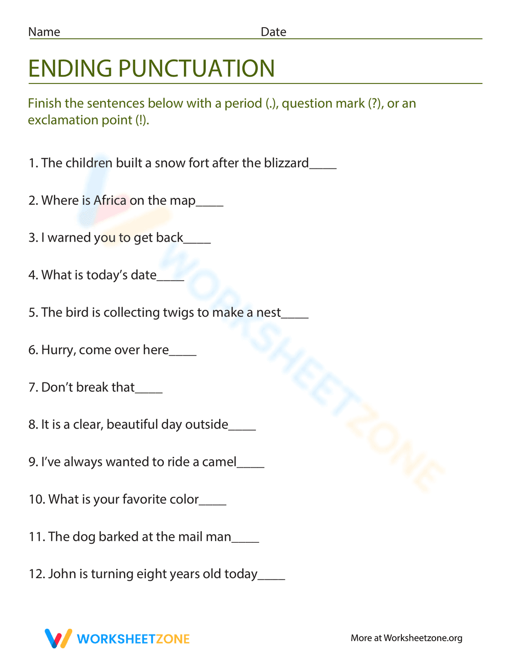 End Punctuation - Page 1