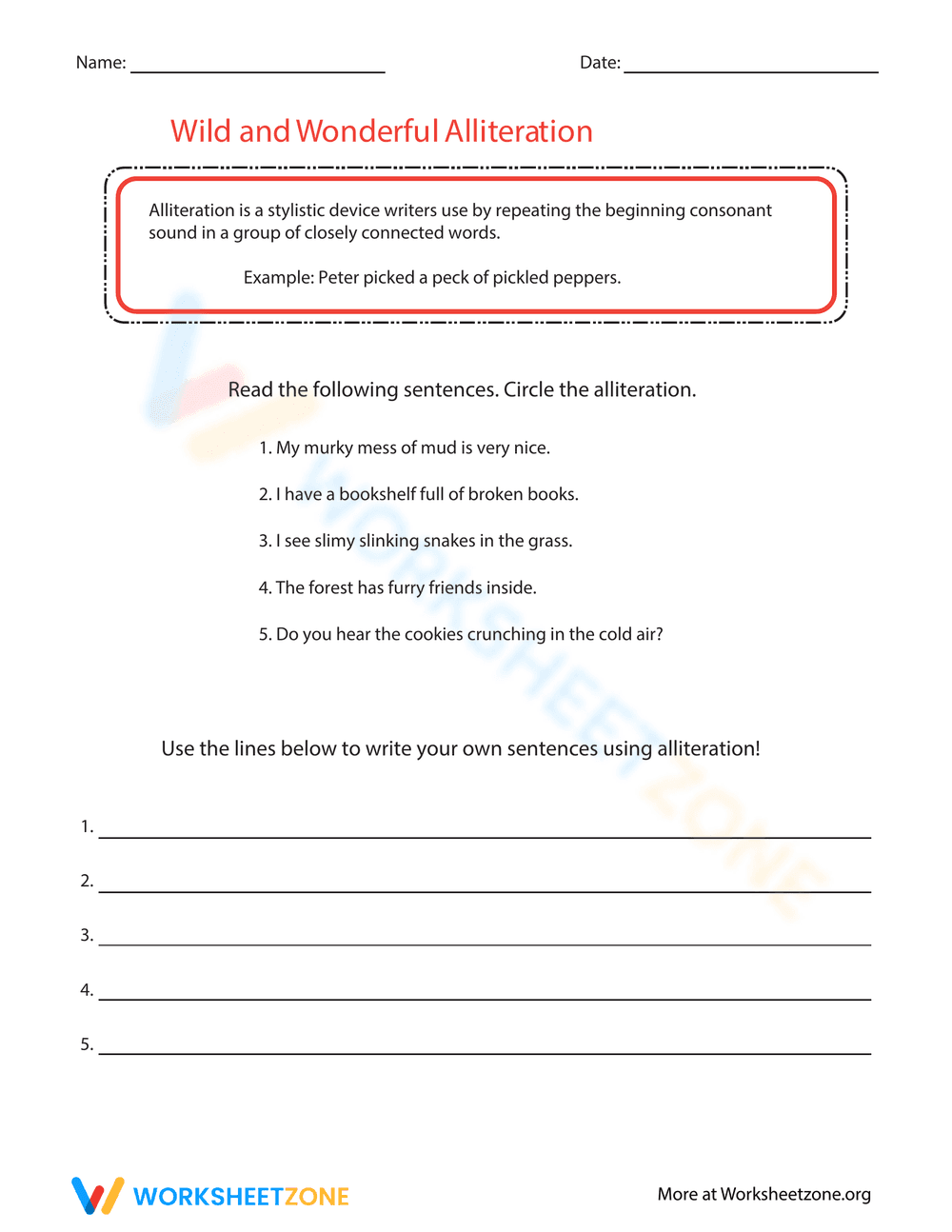 Wild and Wonderful Alliteration - Page 1