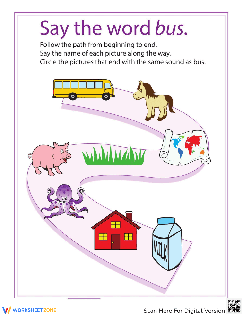 Phonics Practice: Ending Sounds Activity - Page 1