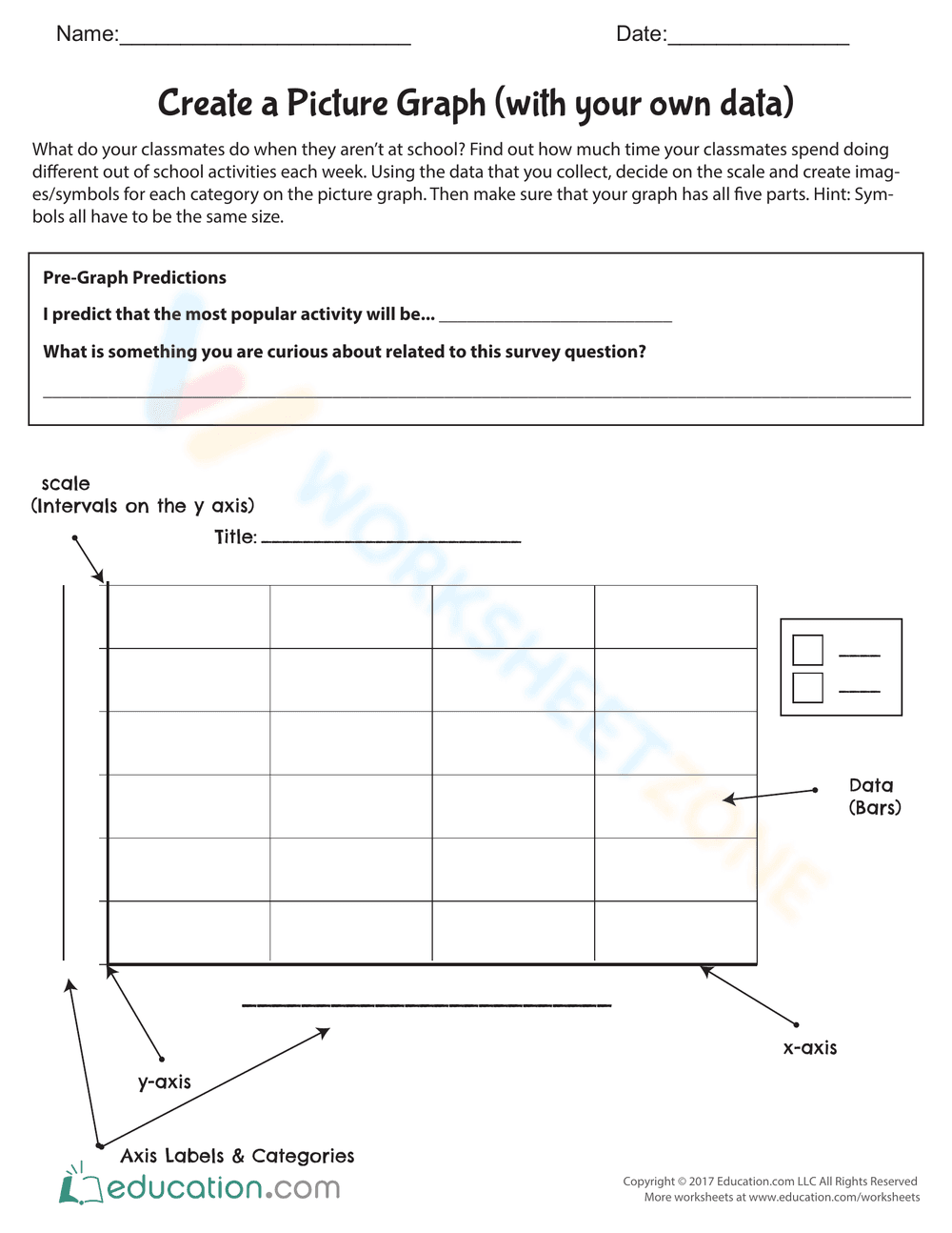 Create Picture Graph: Data Representation - Page 1