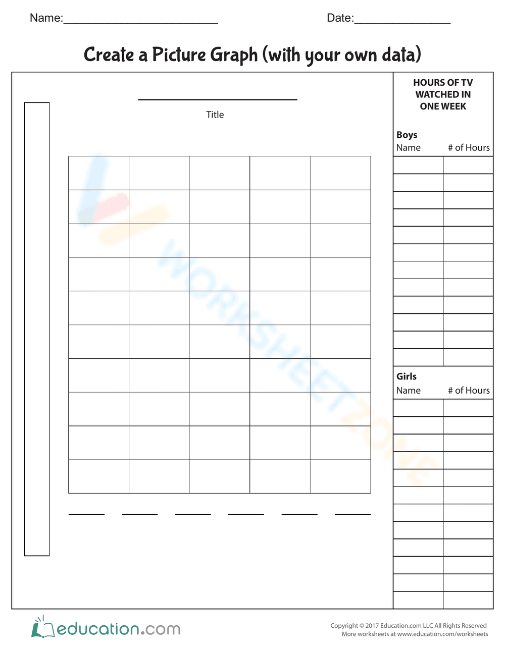 Create Picture Graph: Data Representation - Page 2