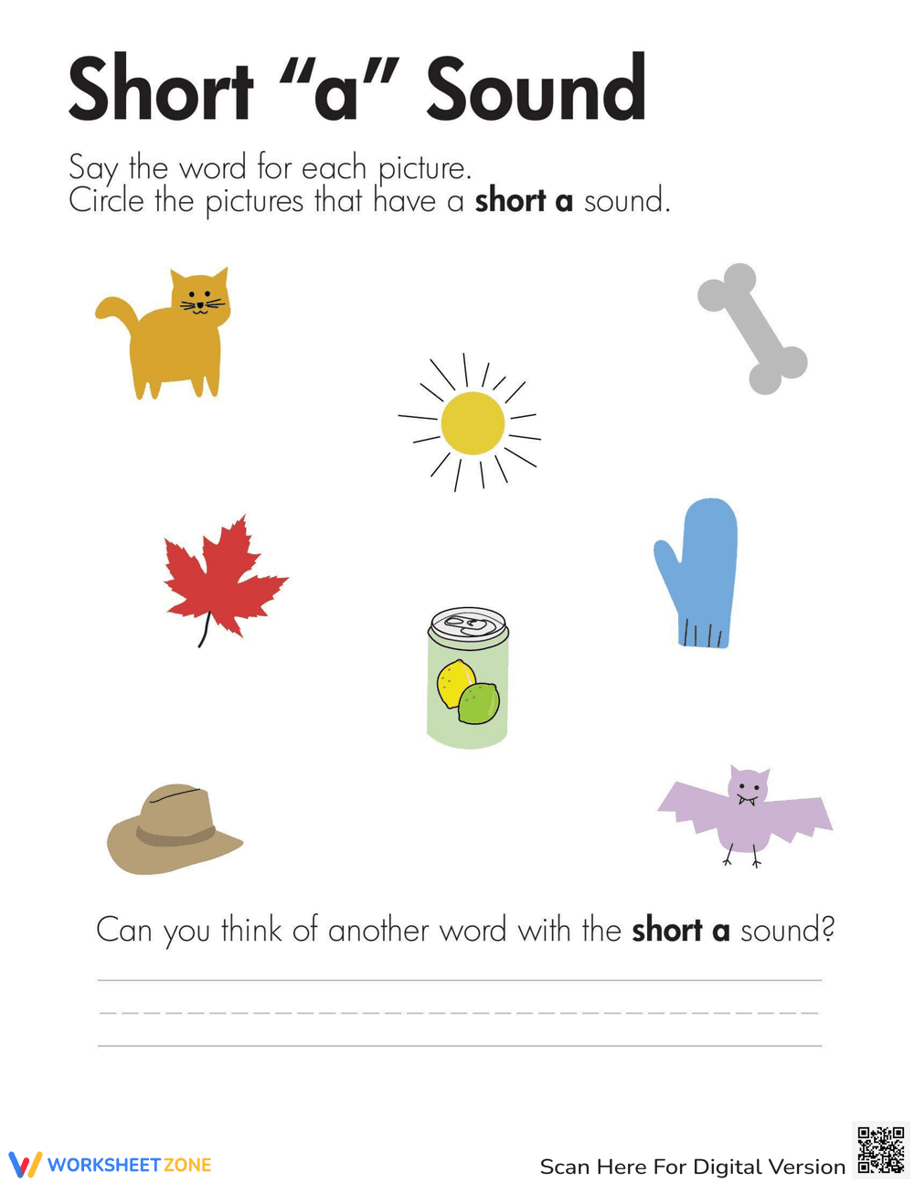 Short A Sounds: Phonics Worksheet - Page 1
