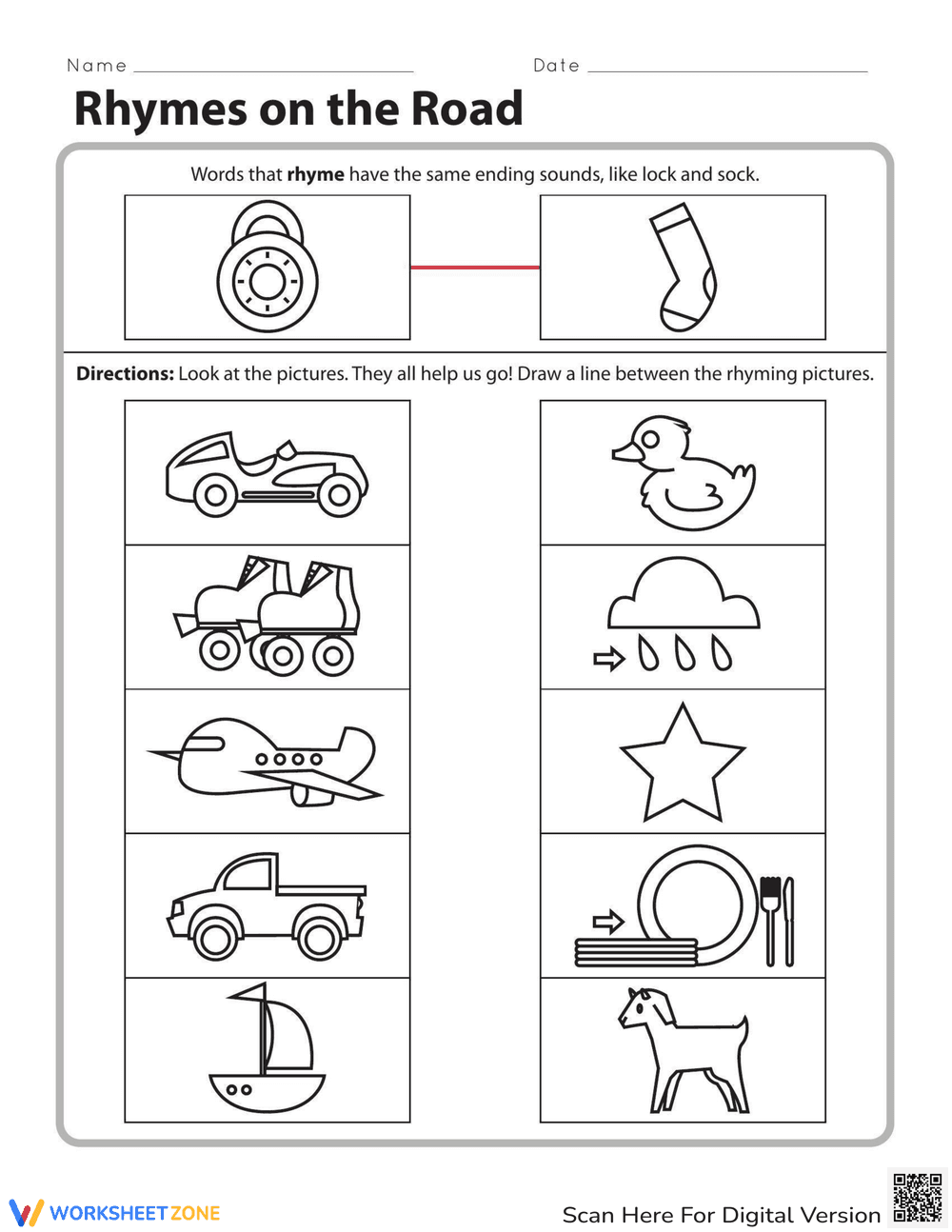 Get Going: A Following Directions Worksheet - Page 1