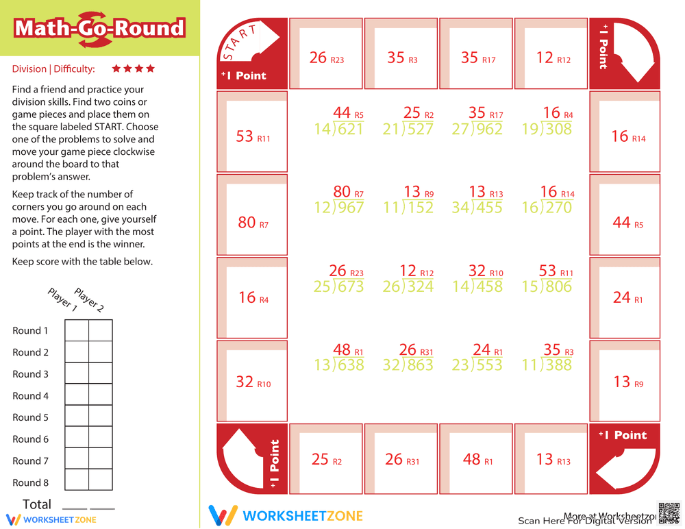 Engaging Division Practice with Math Go Round - Page 1