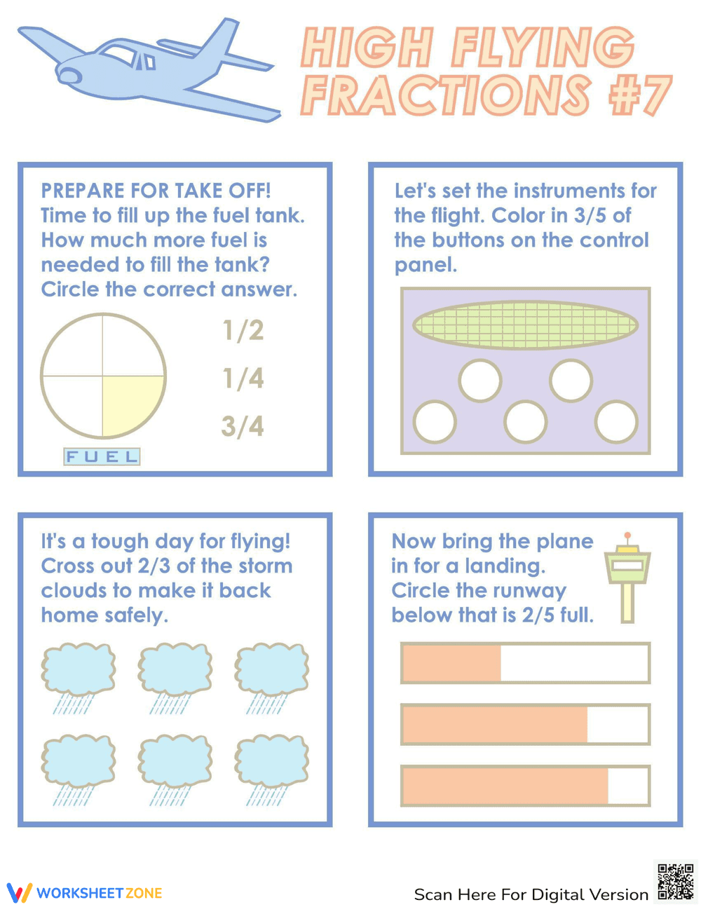 Fraction Practice Worksheet - Page 1