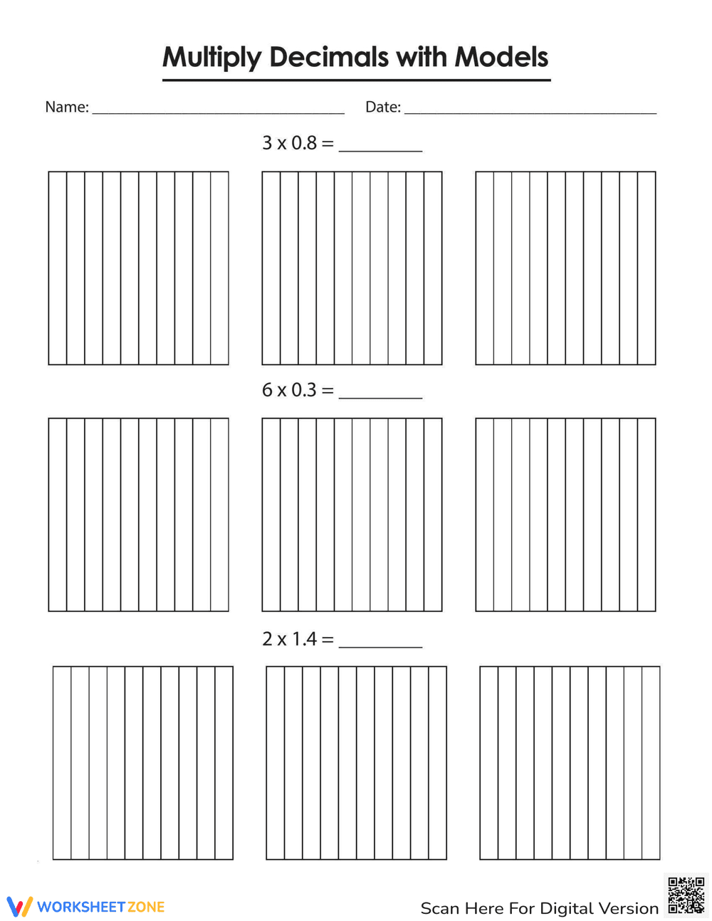 Multiply Decimals with Models: A Visual Approach - Page 2
