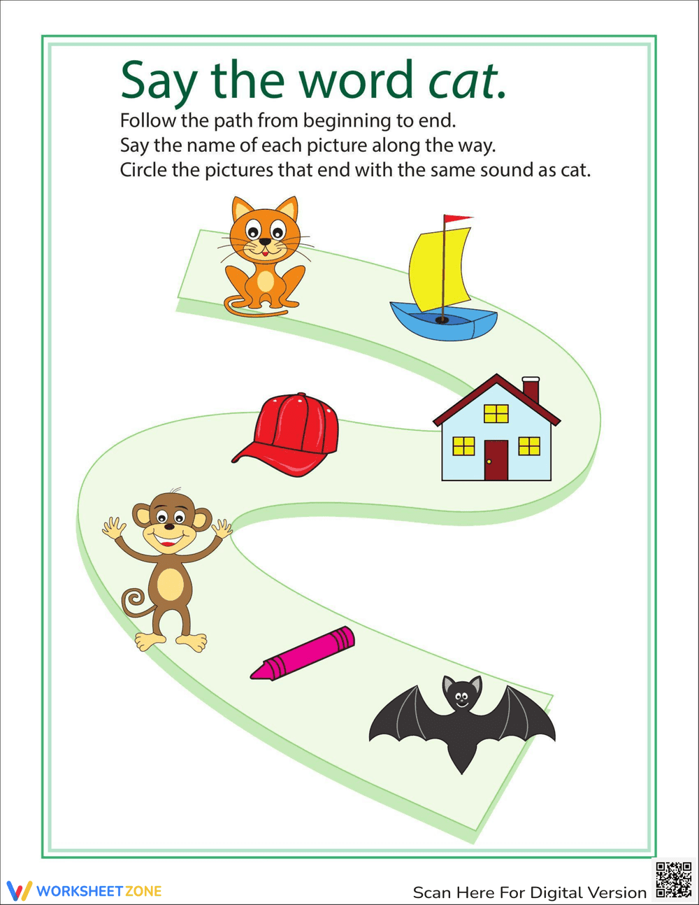 Practice Ending Sounds with the Letter 'T' - Page 1