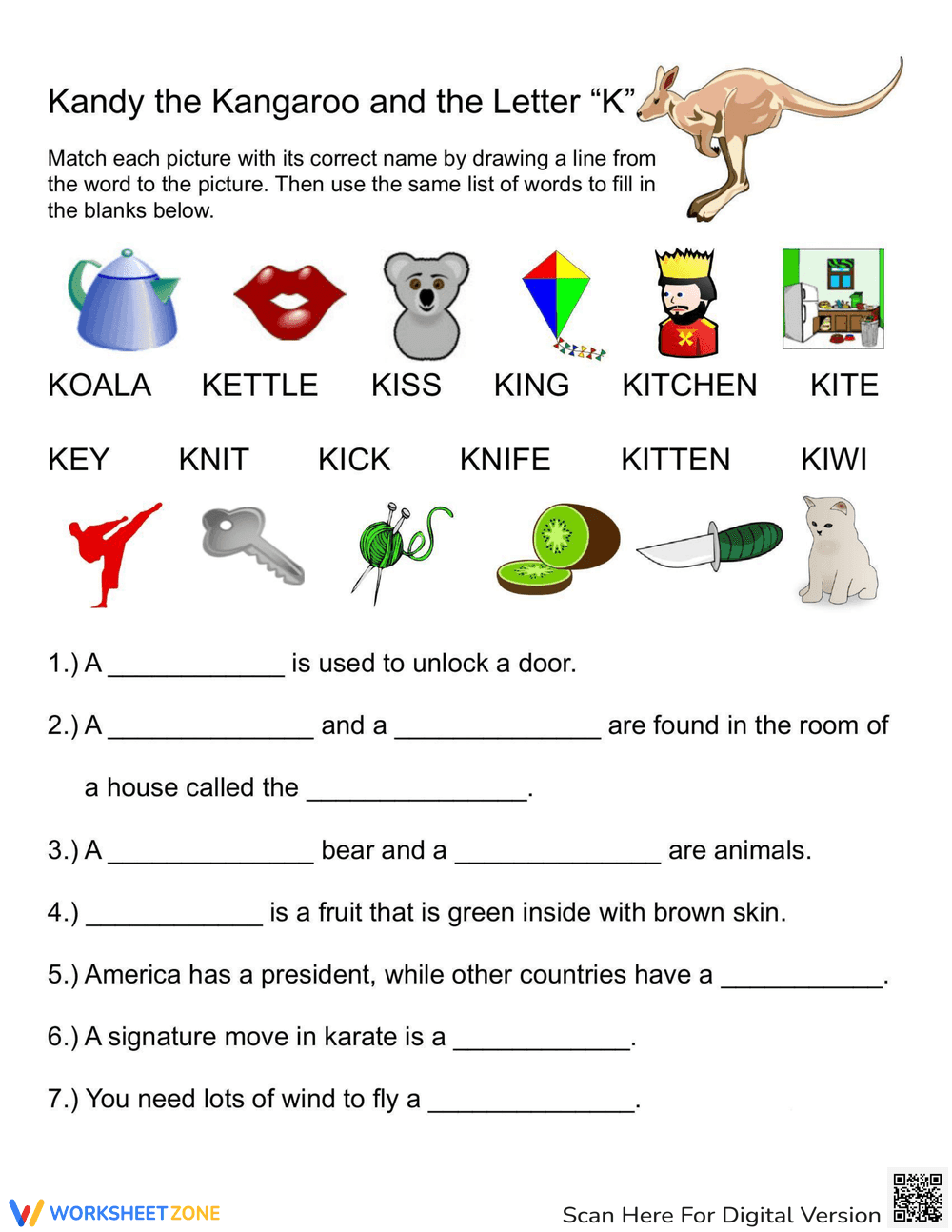 Words That Begin With K - Page 1