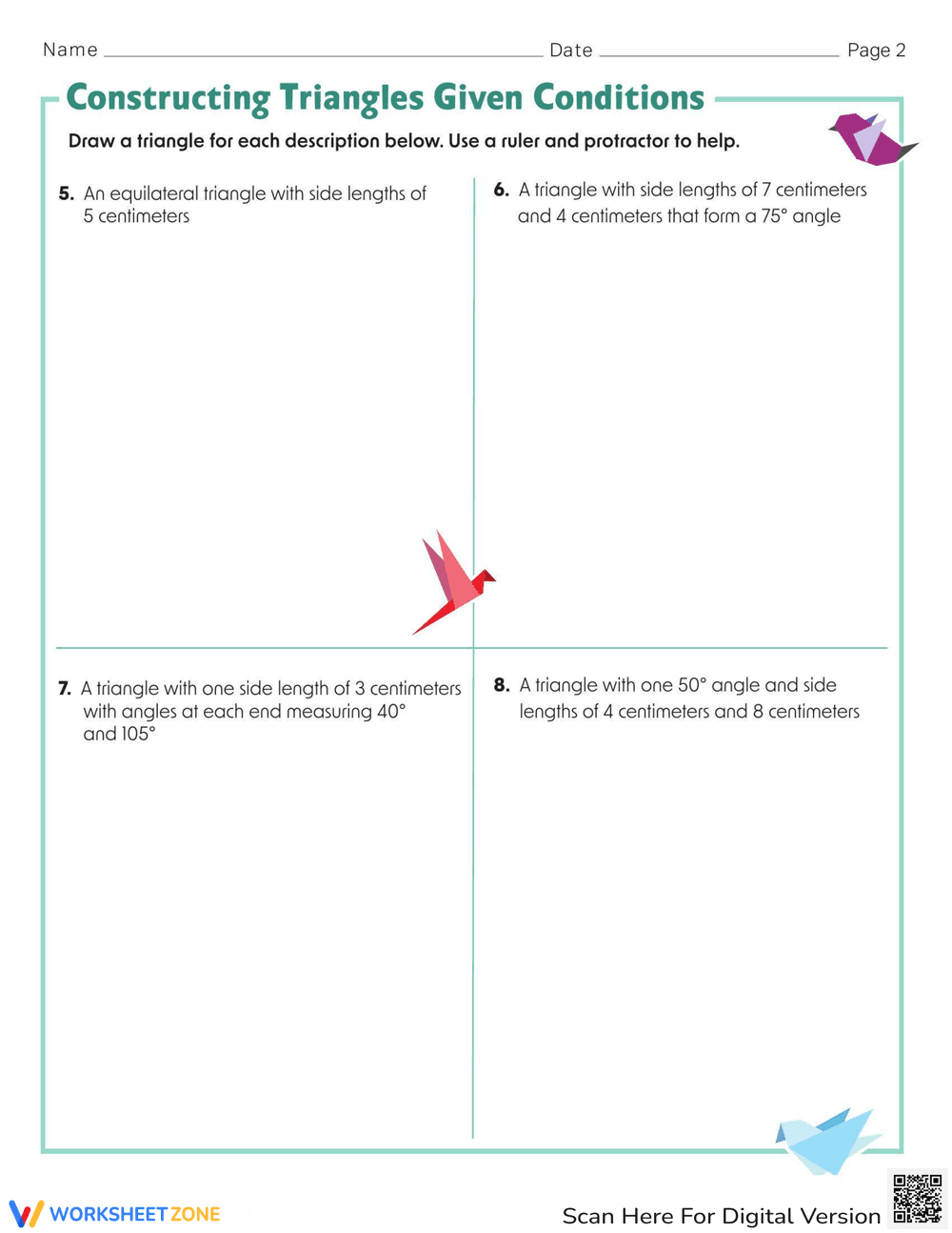 Constructing Triangles Given Conditions - Page 2