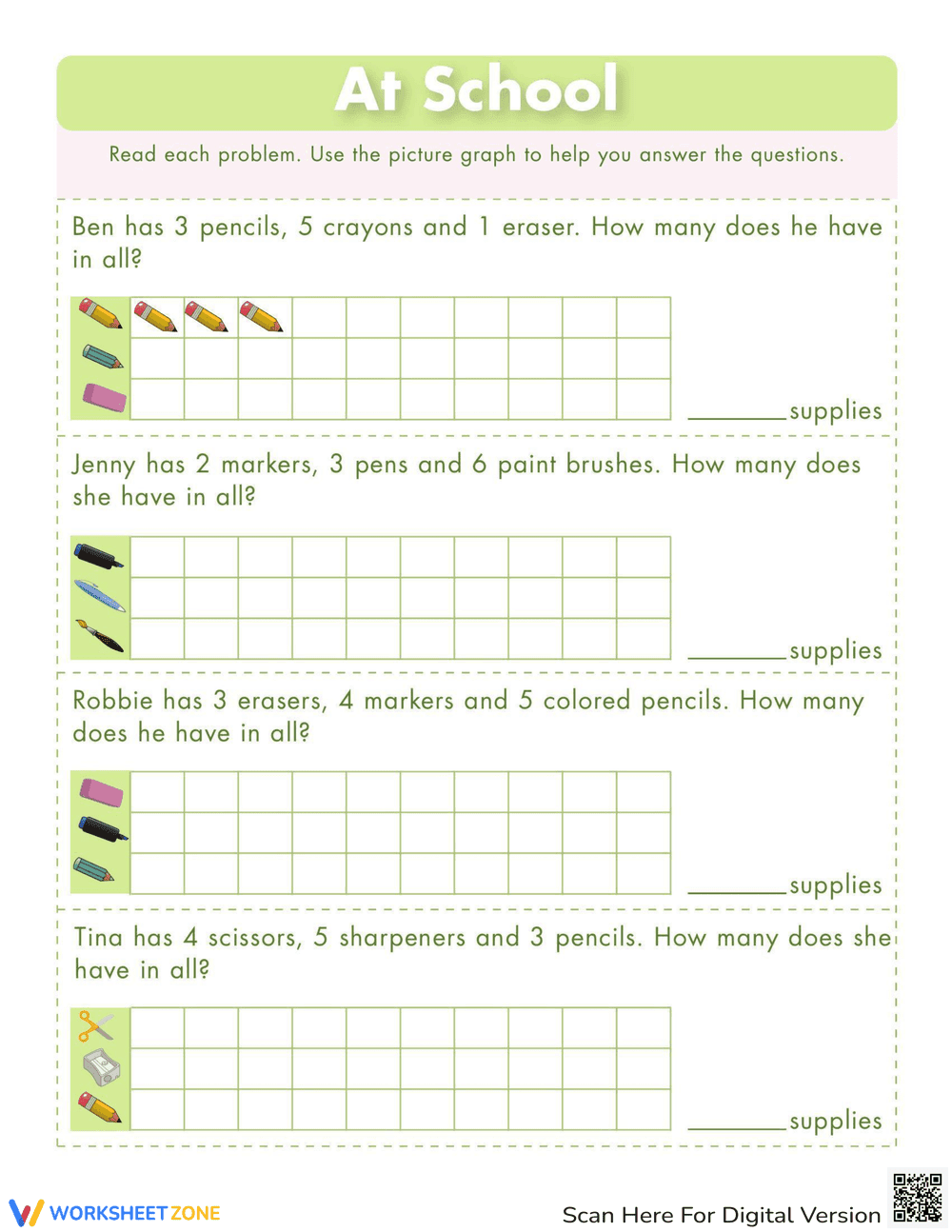 Picture Graphs - Page 1